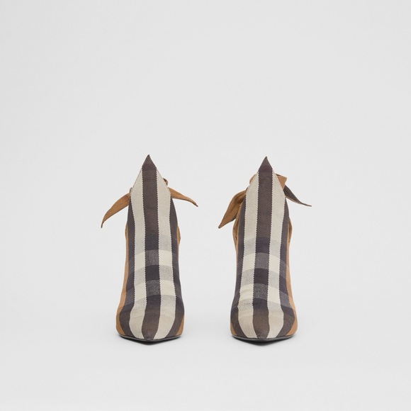 Burberry Women’s  Heeled Boots Amy Vintage Check Slingback Pumps Size 40.5 $960 - Picture 16 of 16